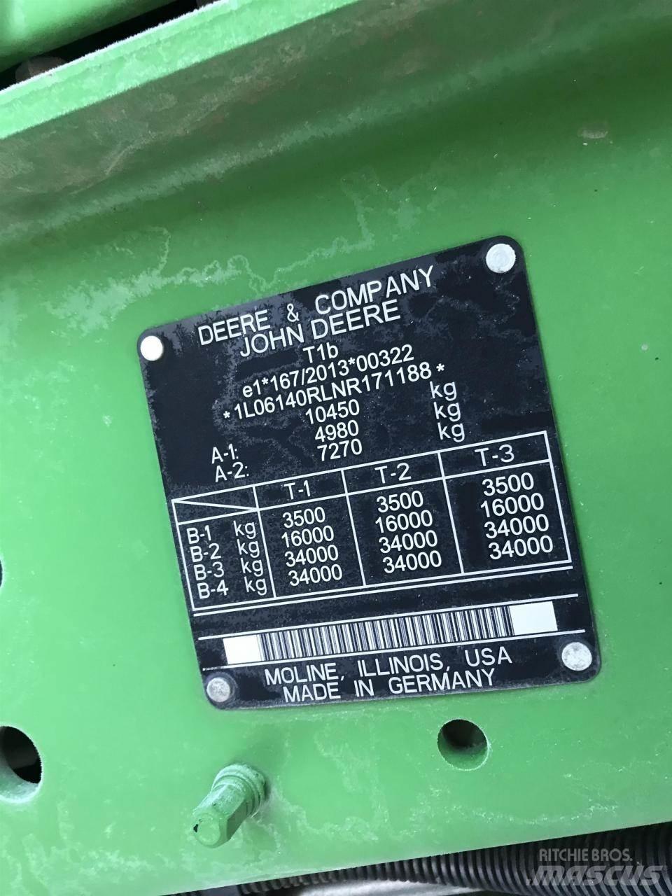 John Deere 6R 140 Tractores