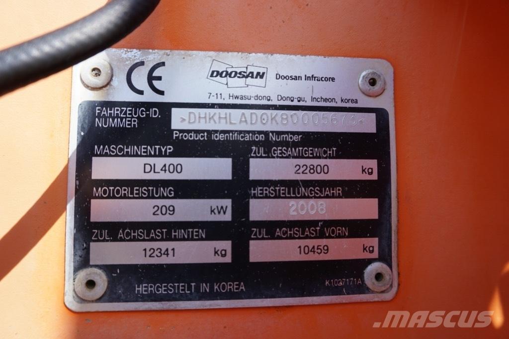 Doosan DL 400 Cargadoras sobre ruedas