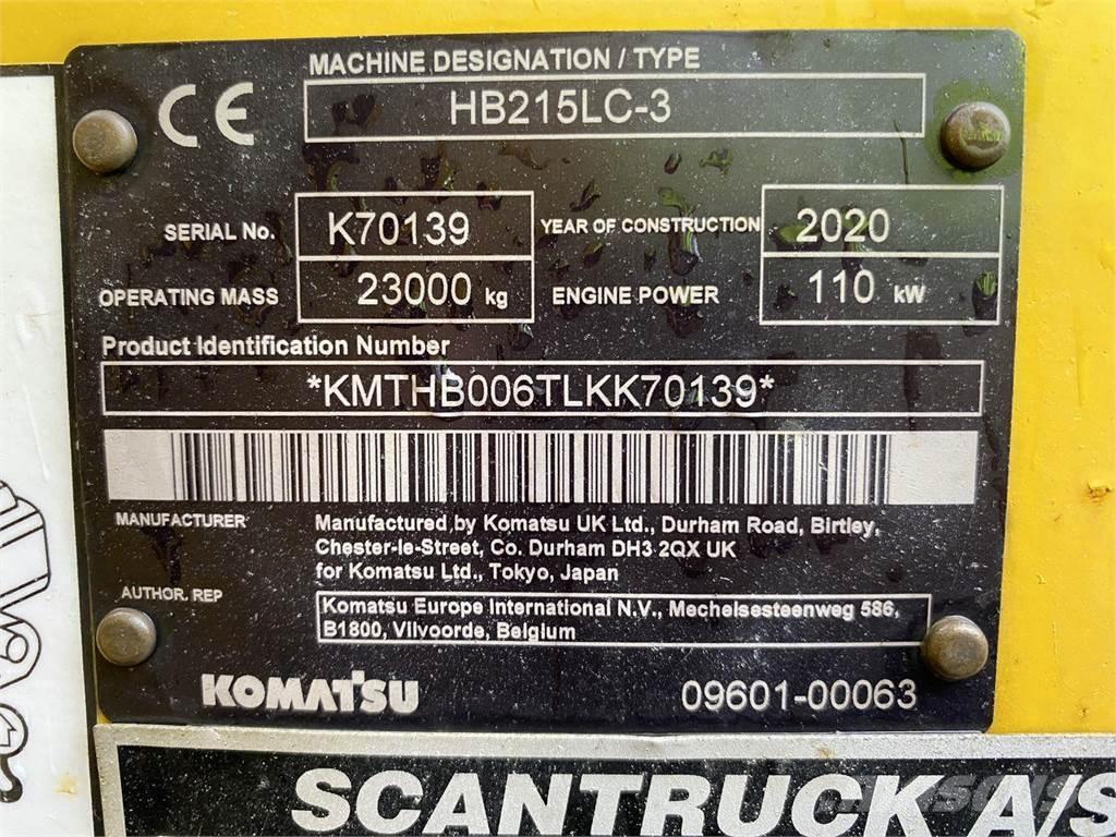 Komatsu HB215LC-3 Excavadoras de cadenas