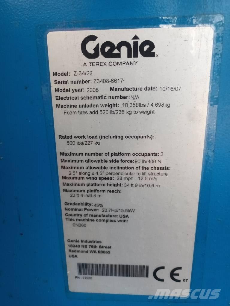 Genie Z 34/22 Plataforma de trabajo articulada