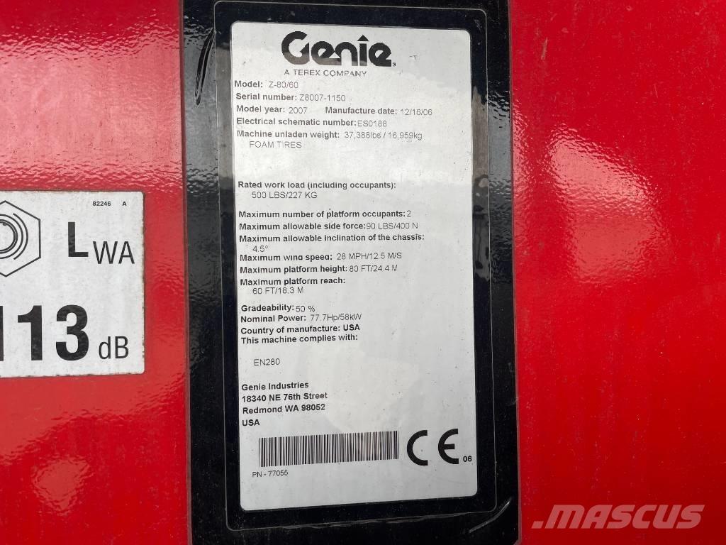 Genie Z 80/60 Plataforma de trabajo articulada