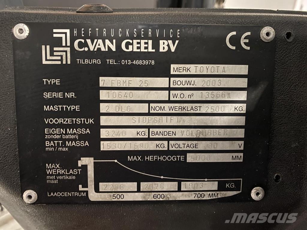 Toyota 7FBMF25 Carretillas de horquilla eléctrica
