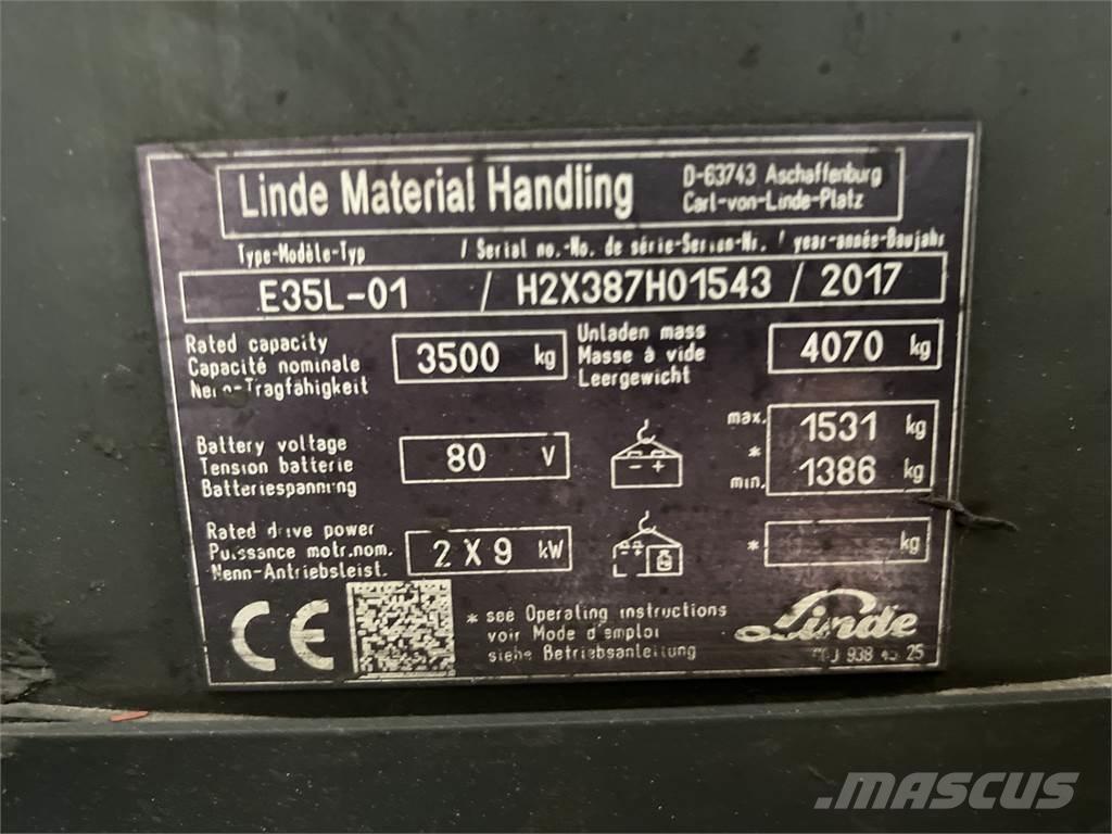 Linde E35L-01 Carretillas de horquilla eléctrica