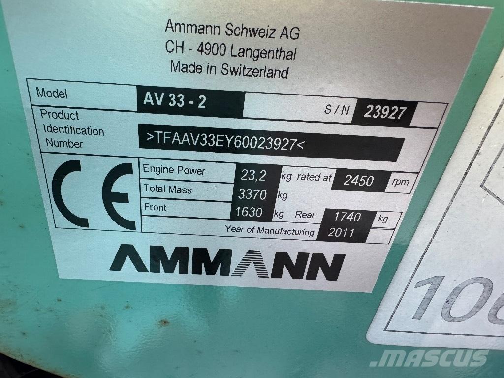 Ammann AV 33-2 Rodillos de doble tambor