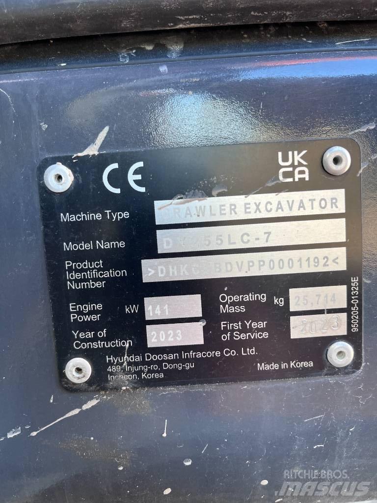 Doosan DX255 LC-7 Excavadoras de cadenas