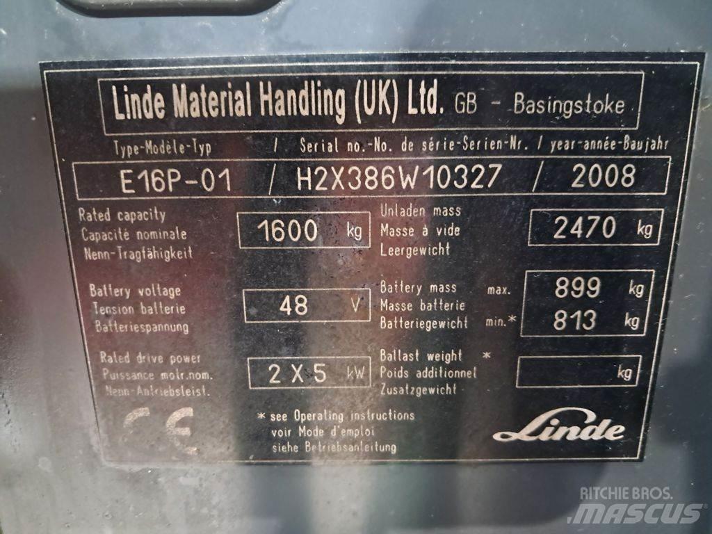Linde E16P-01 Carretillas de horquilla eléctrica