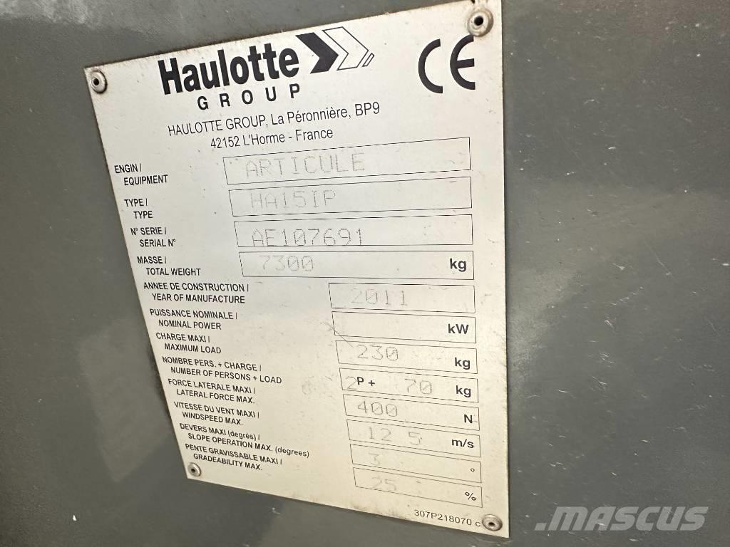 Haulotte HA 15 IP Plataforma de trabajo articulada