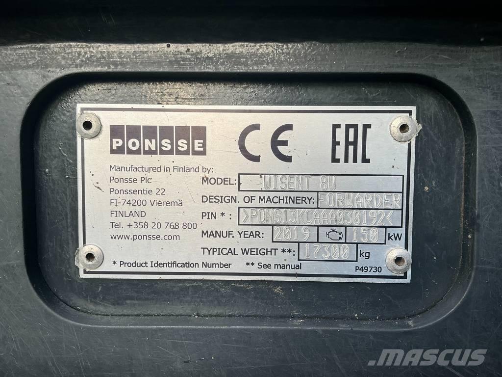 Ponsse Wisent 8W Autocargadoras