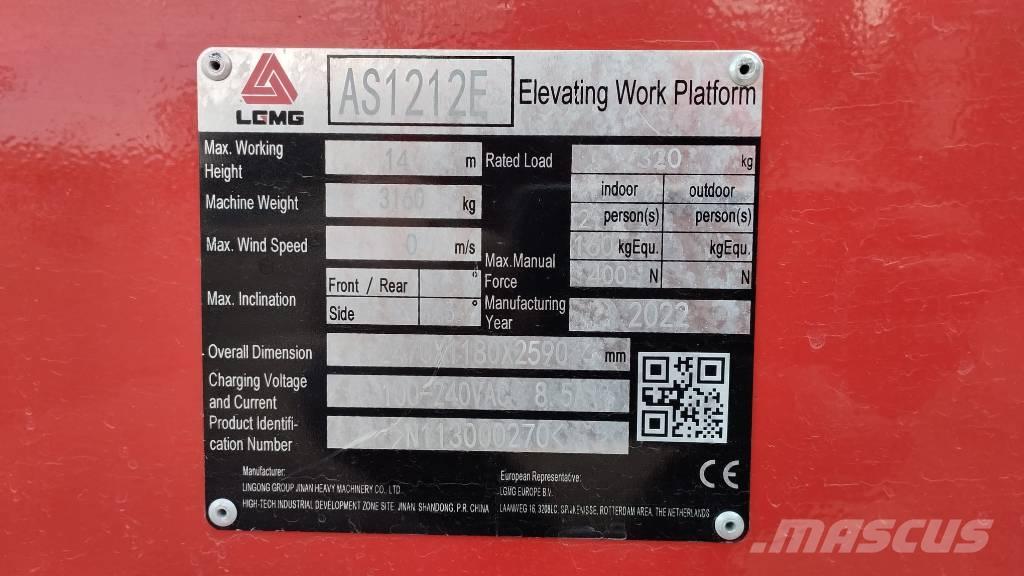 LGMG AS 1212 E Plataformas tijera