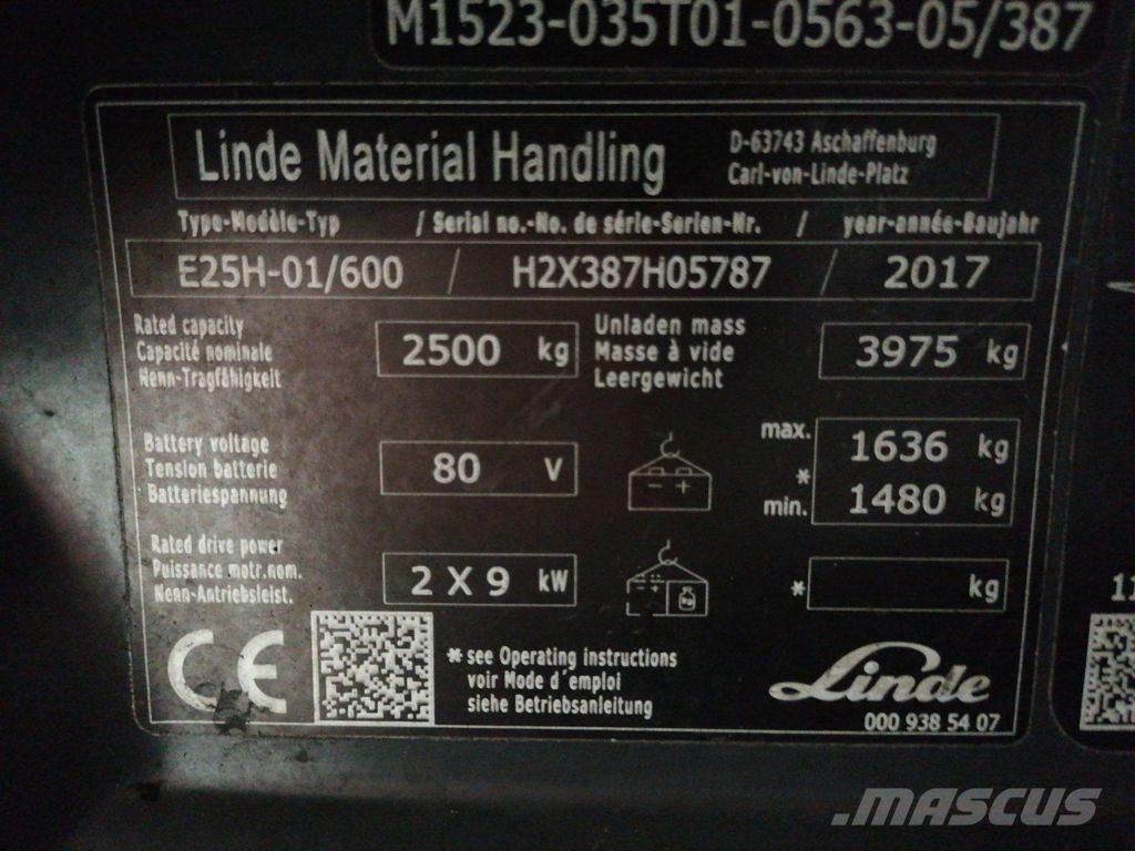 Linde E25H-01/600 Carretillas de horquilla eléctrica