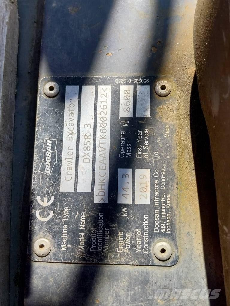 Doosan DX 85 R-3 Excavadoras 7t - 12t