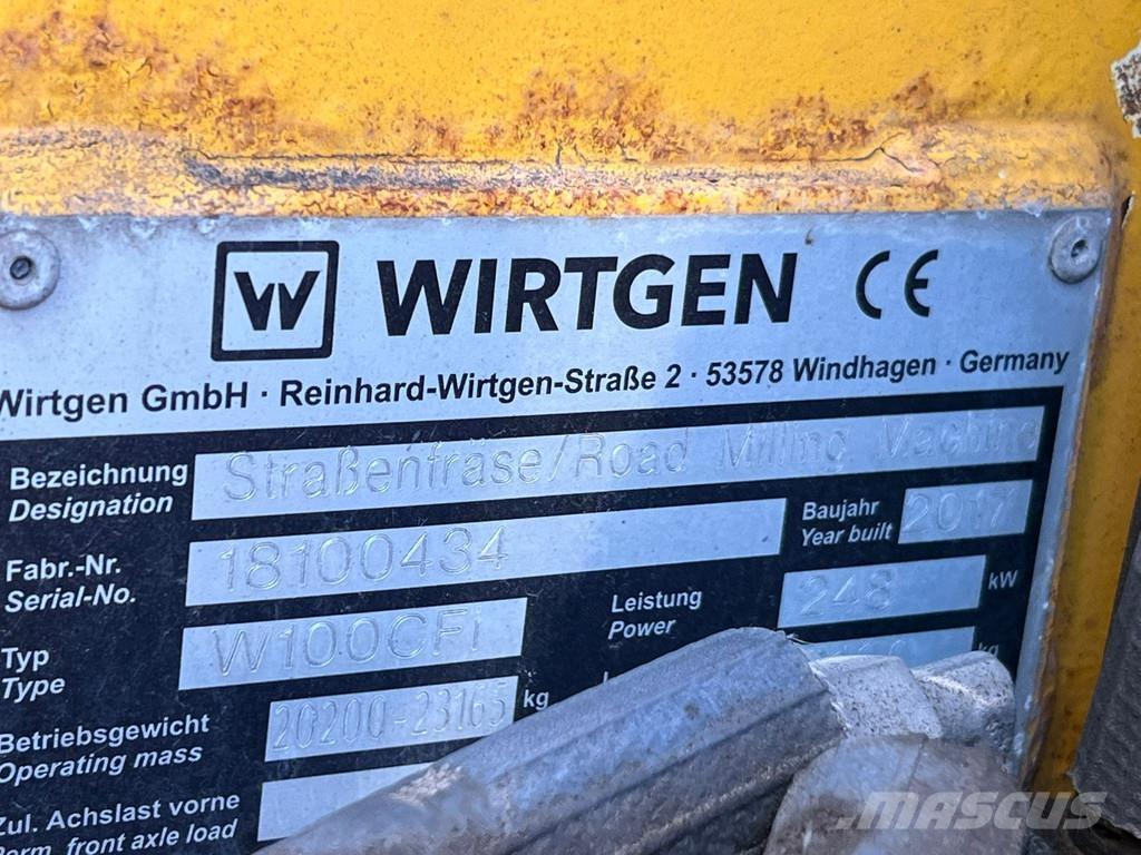 Wirtgen W100CFI Máquinas moledoras de asfalto en frío