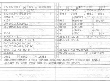 Scania R 580 Cabezas tractoras