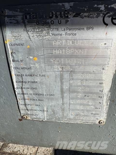Haulotte HA 18 PX NT Plataforma de trabajo articulada