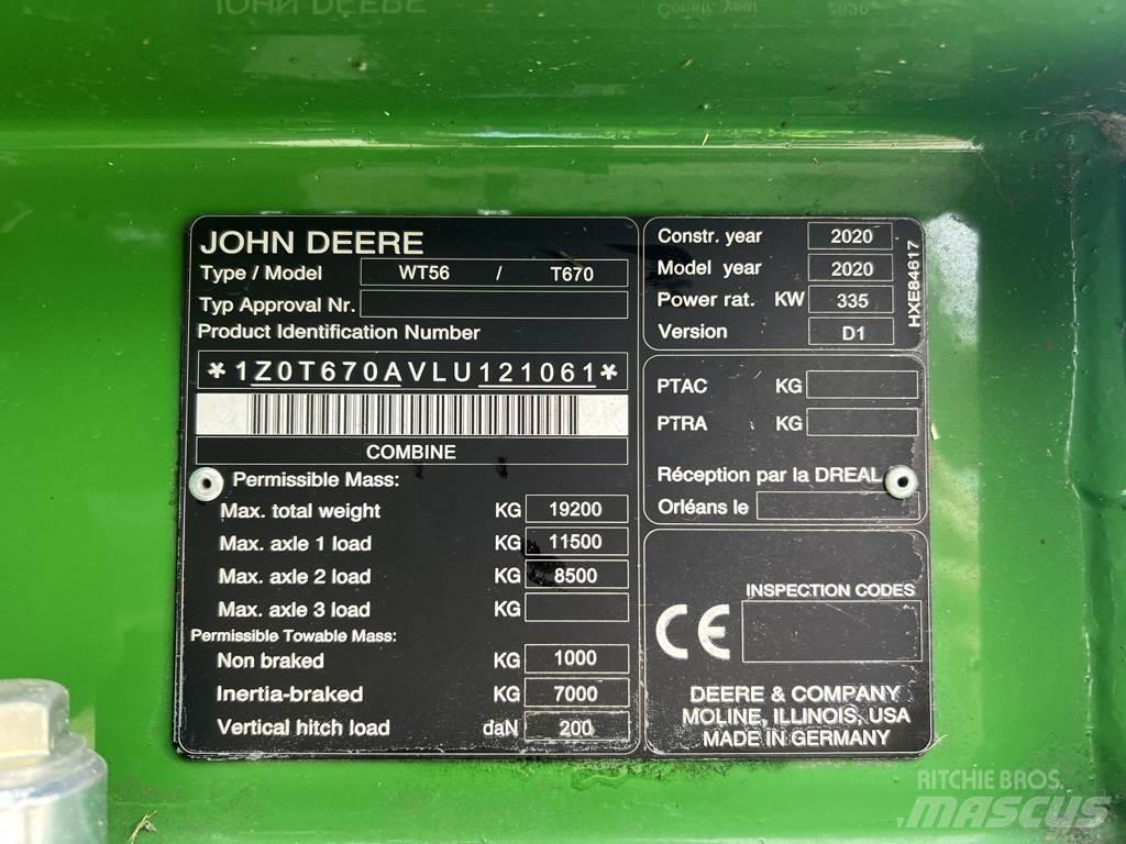 John Deere T670I Cosechadoras combinadas