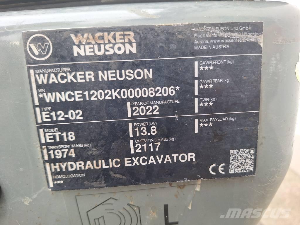 Wacker Neuson ET 18 Excavadoras de cadenas