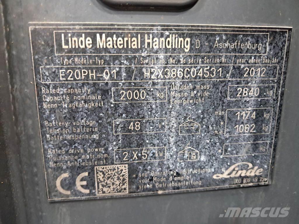 Linde E20PH-01 Carretillas de horquilla eléctrica