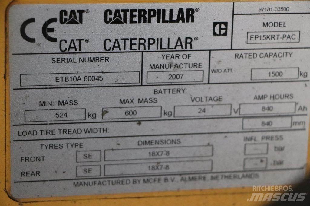 CAT EP15KRT-PAC Carretillas de horquilla eléctrica