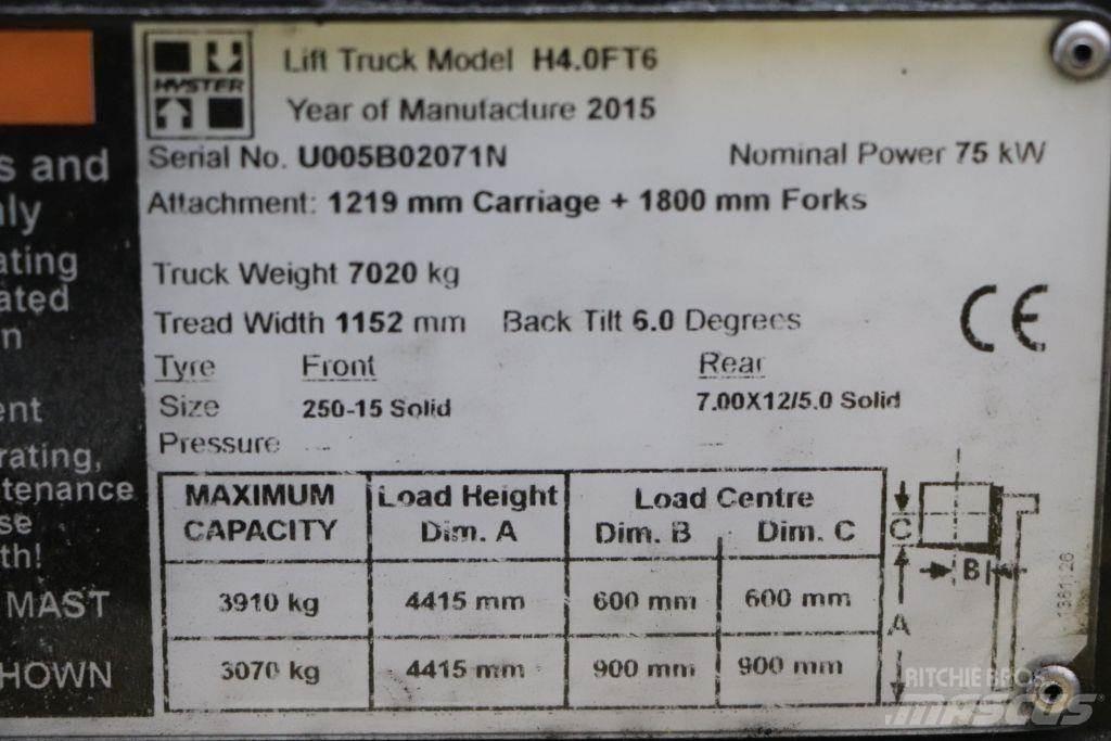 Hyster H4.0FT6 Carretillas LPG