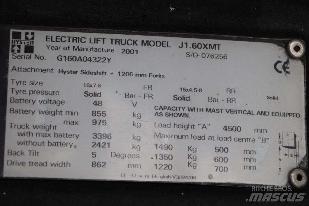 Hyster J1.60XMT Carretillas de horquilla eléctrica