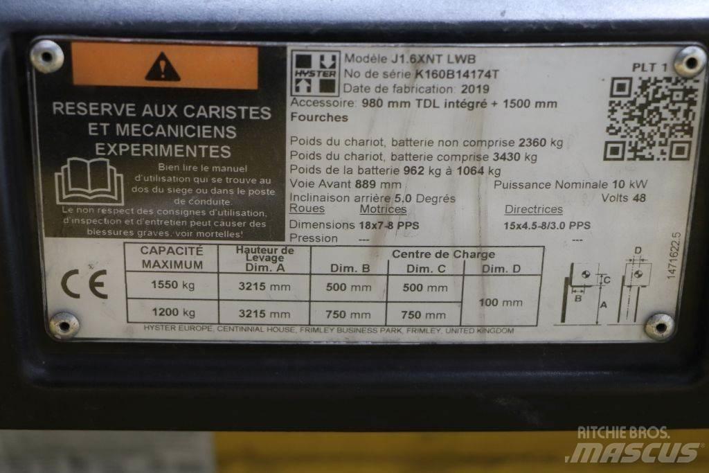 Hyster J1.6XNT Carretillas de horquilla eléctrica