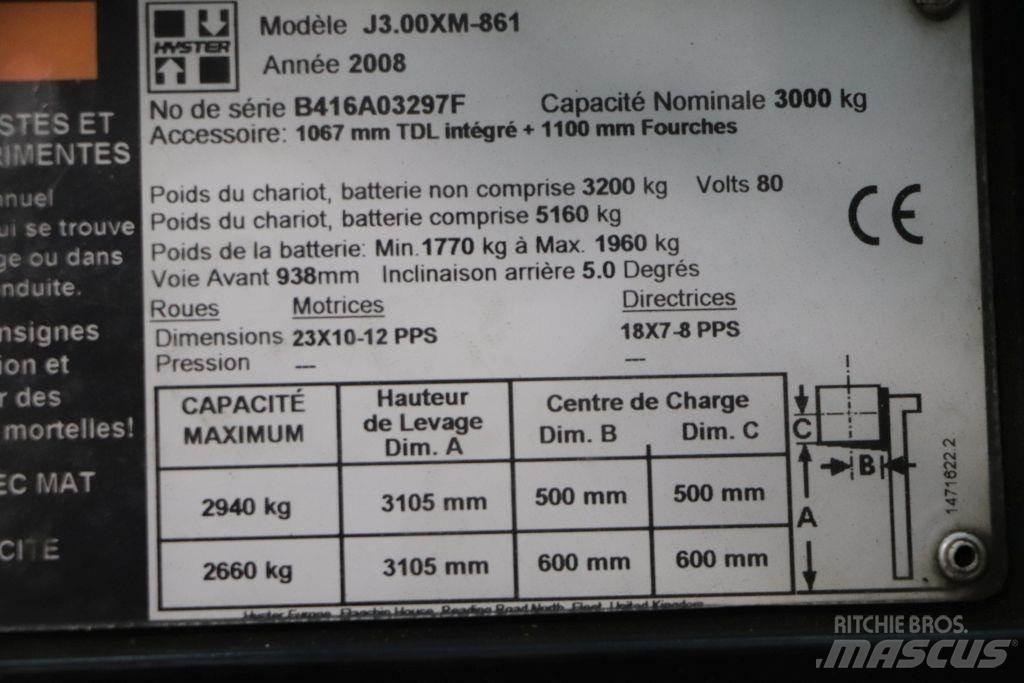 Hyster J3.00XM Carretillas de horquilla eléctrica