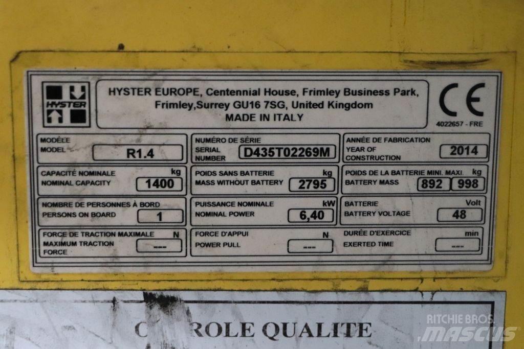 Hyster R1.4 Carretillas retráctiles