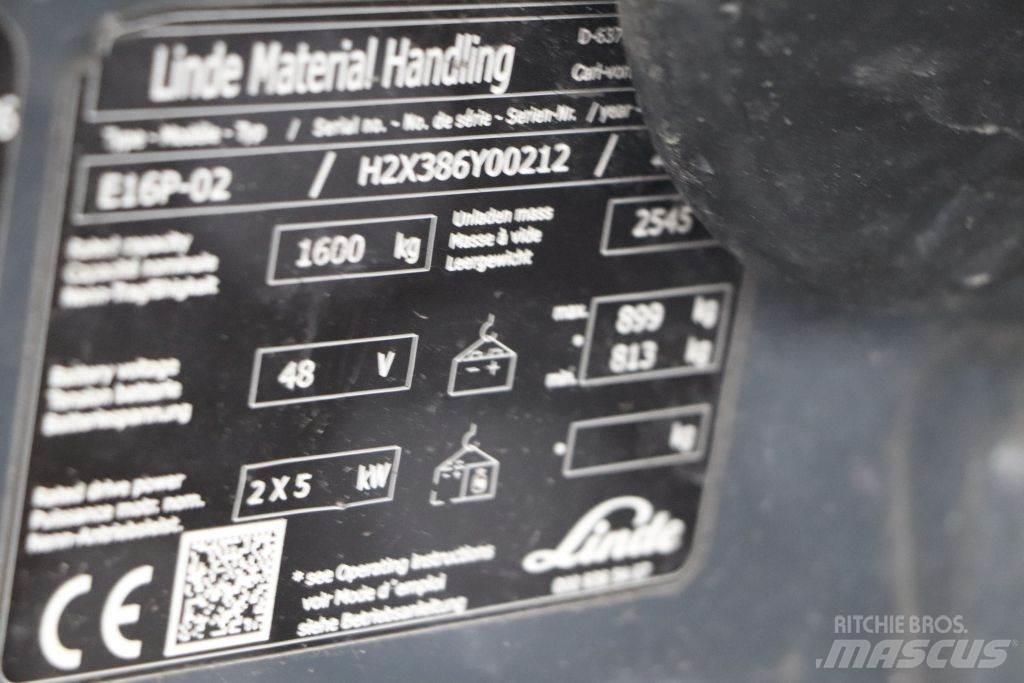 Linde E16P-02 Carretillas de horquilla eléctrica