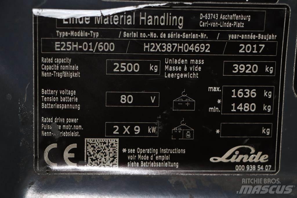 Linde E25H-01/600 Carretillas de horquilla eléctrica