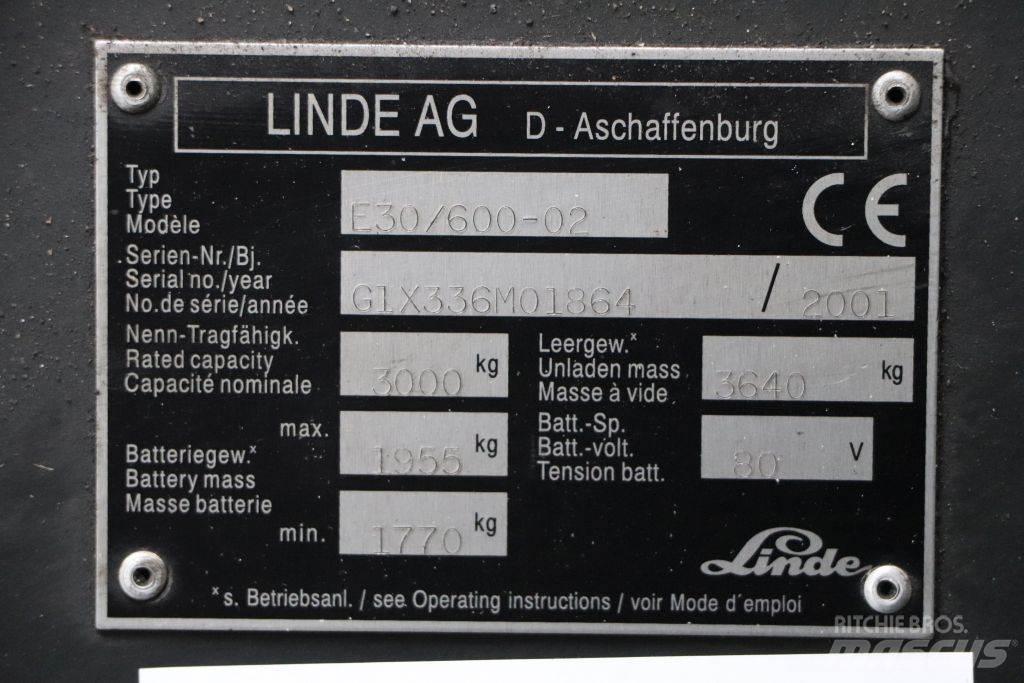 Linde E30/600-02 Carretillas de horquilla eléctrica