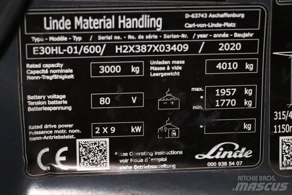 Linde E30HL-01/600 Carretillas de horquilla eléctrica