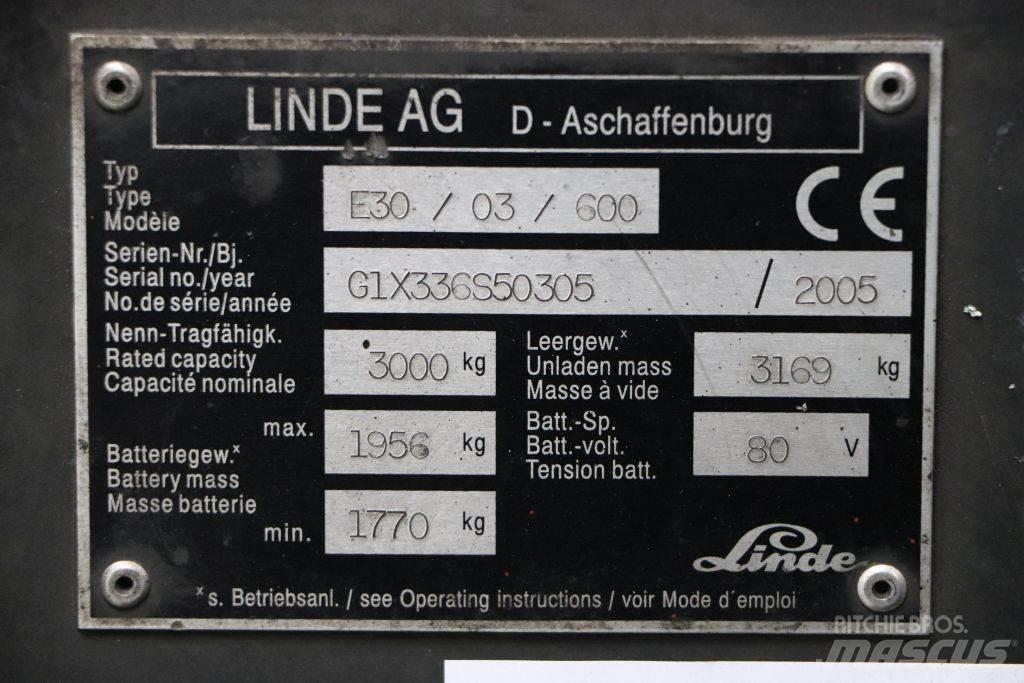 Linde E30S-03/600 Carretillas de horquilla eléctrica