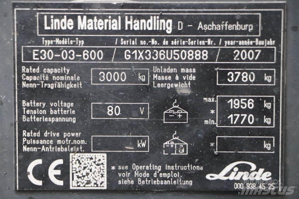 Linde E30S-03/600 Carretillas de horquilla eléctrica