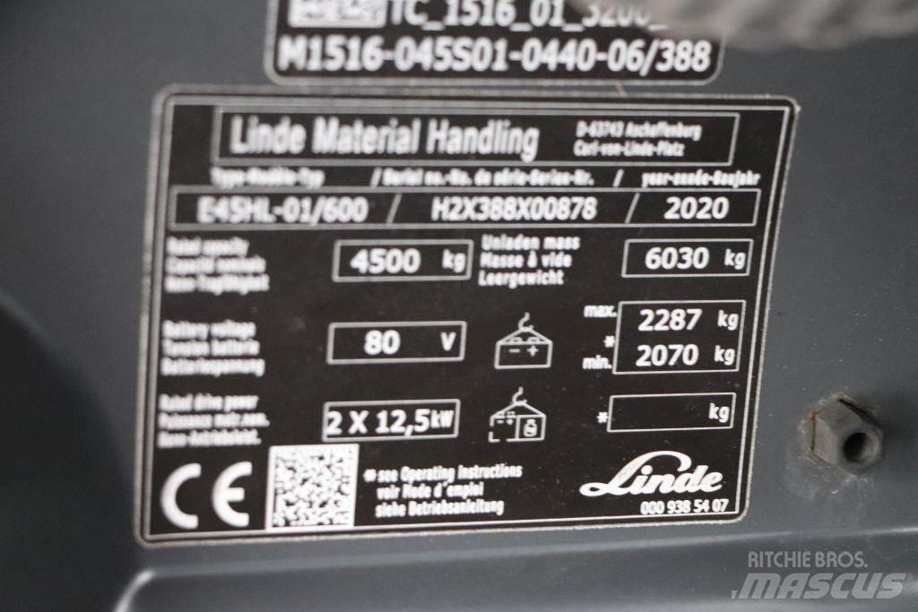 Linde E45HL-01/600 Carretillas de horquilla eléctrica