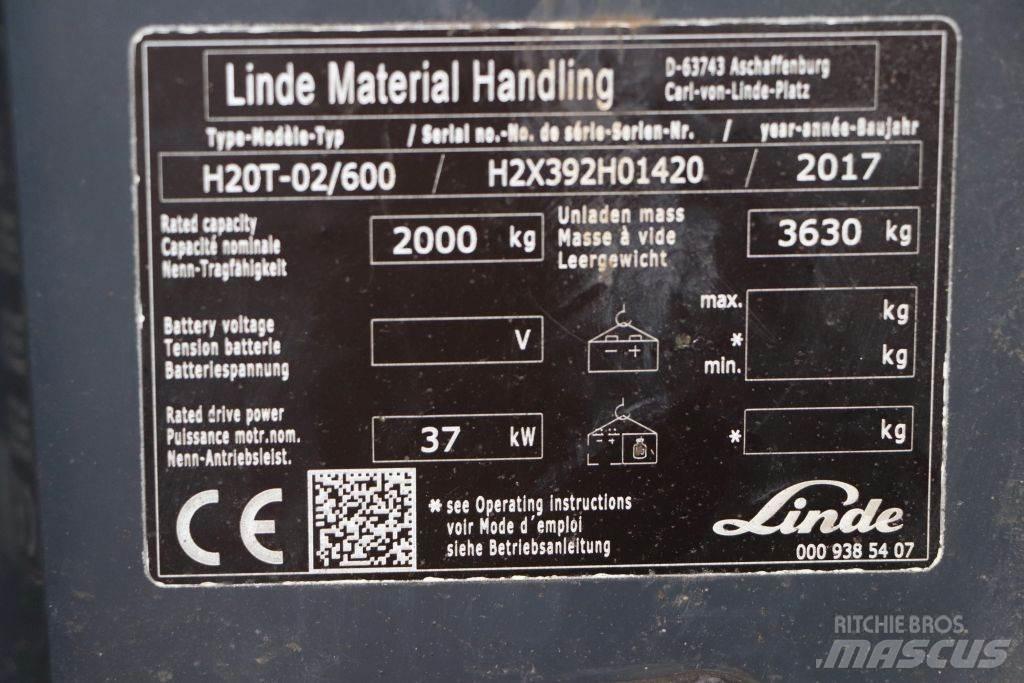 Linde H20T-02/600 Carretillas LPG