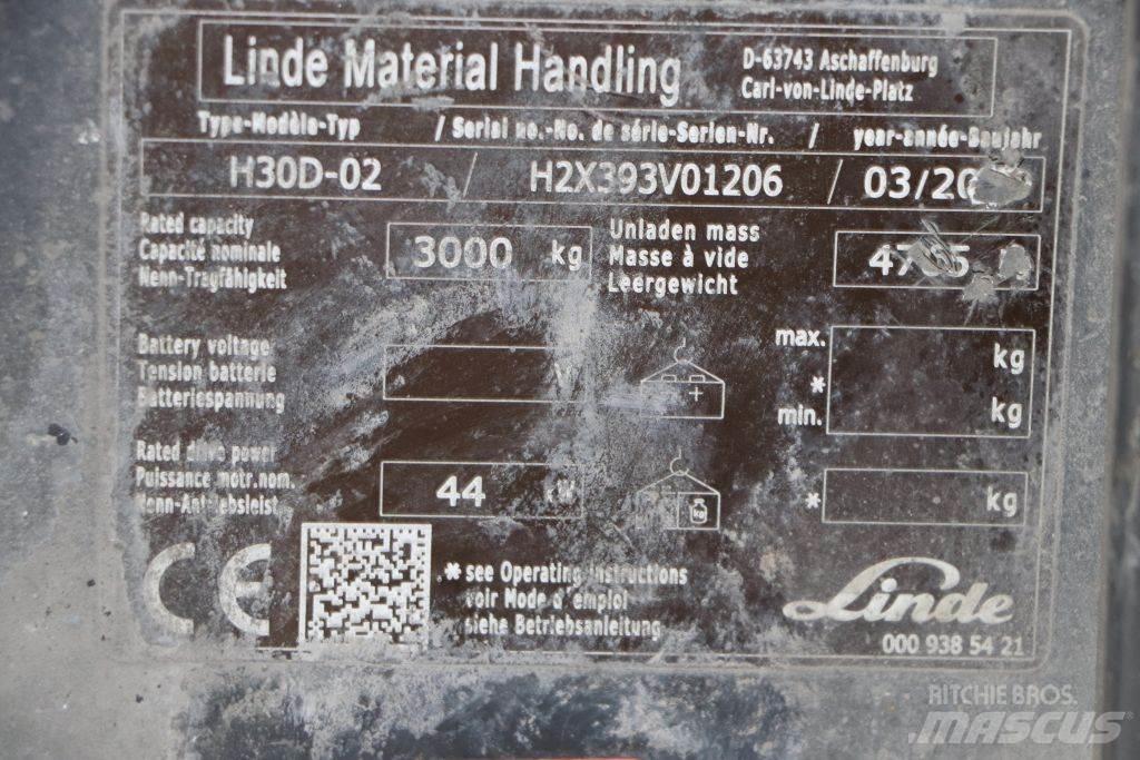 Linde H30D-02 Carretillas diesel