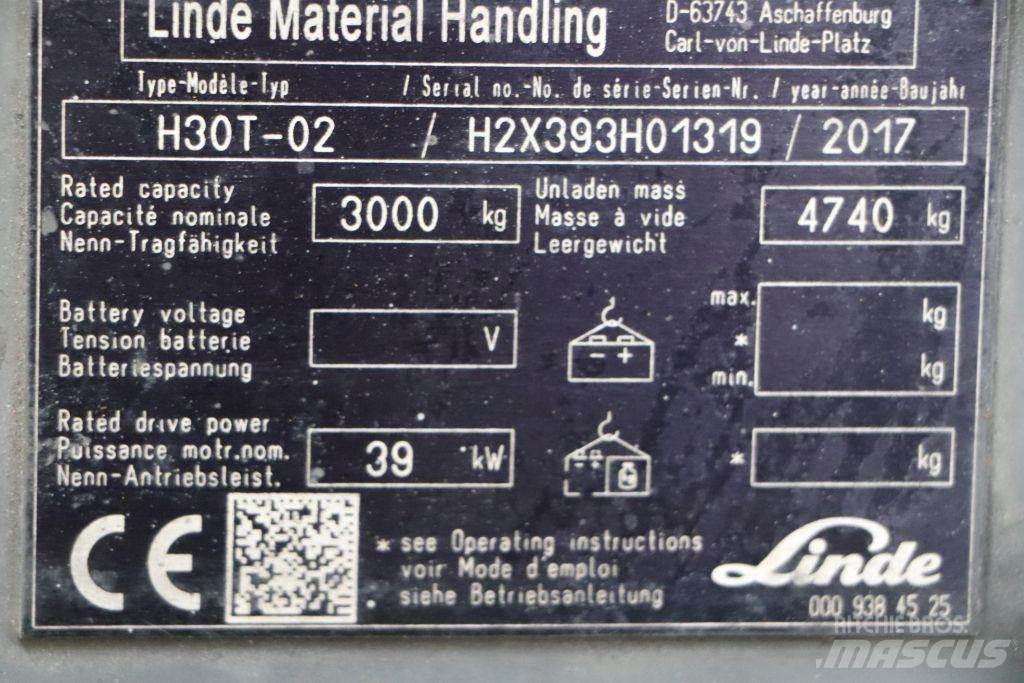 Linde H30T-02 Carretillas LPG