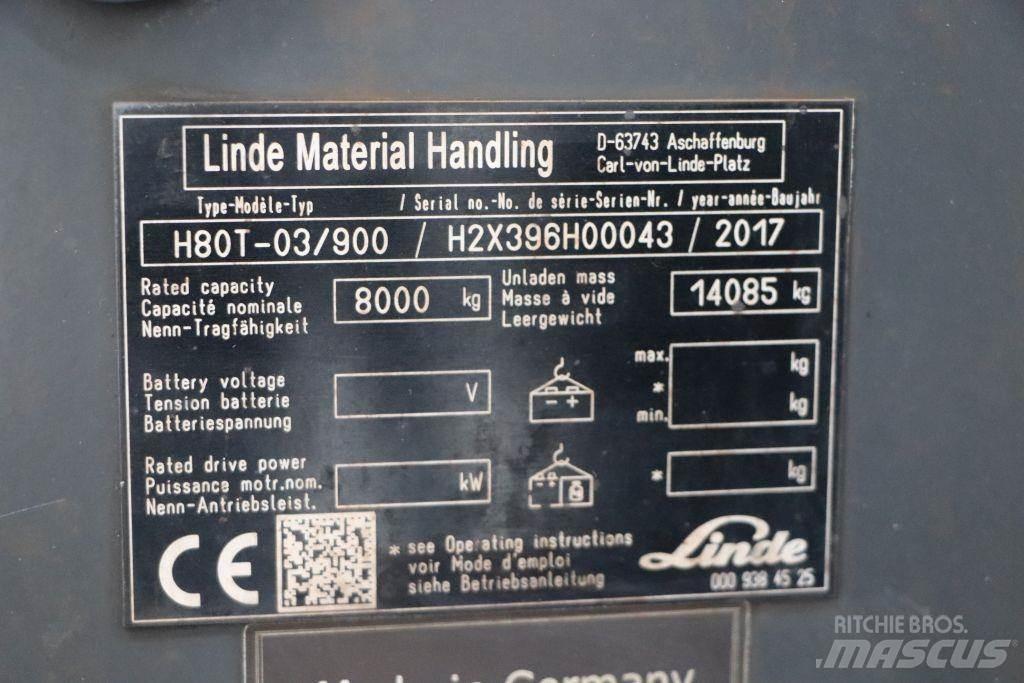 Linde H80T-03/900 Carretillas LPG