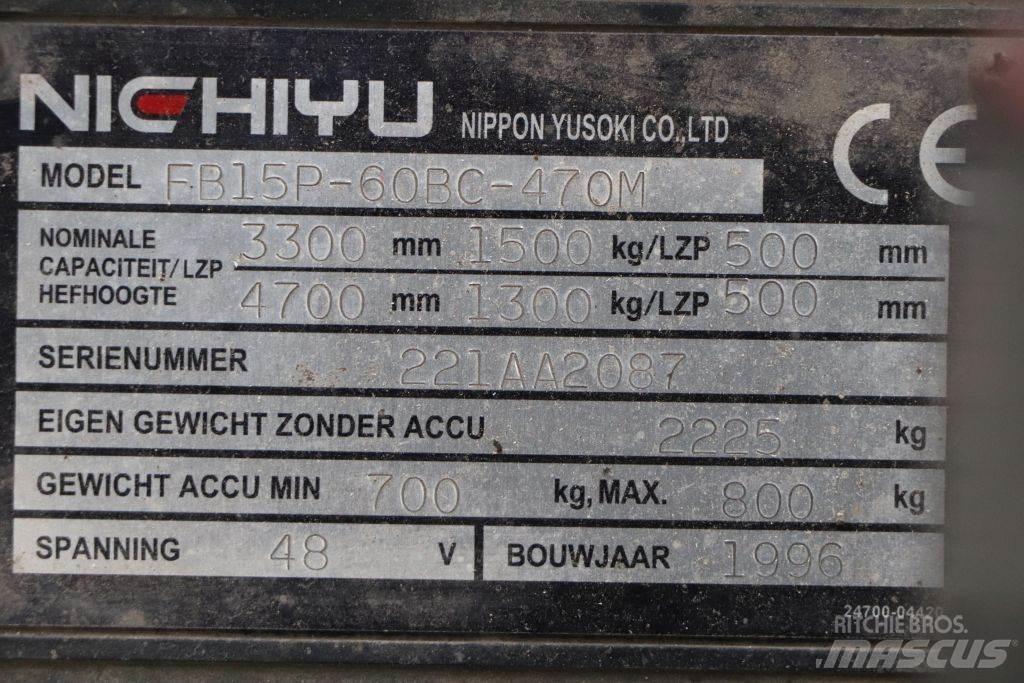 Nichiyu FB15P-60BC Carretillas de horquilla eléctrica