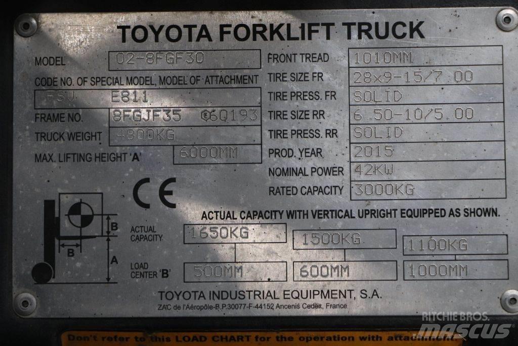 Toyota 02-8FGF30 Carretillas LPG