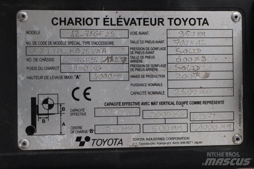Toyota 42-7FGF25 Carretillas LPG