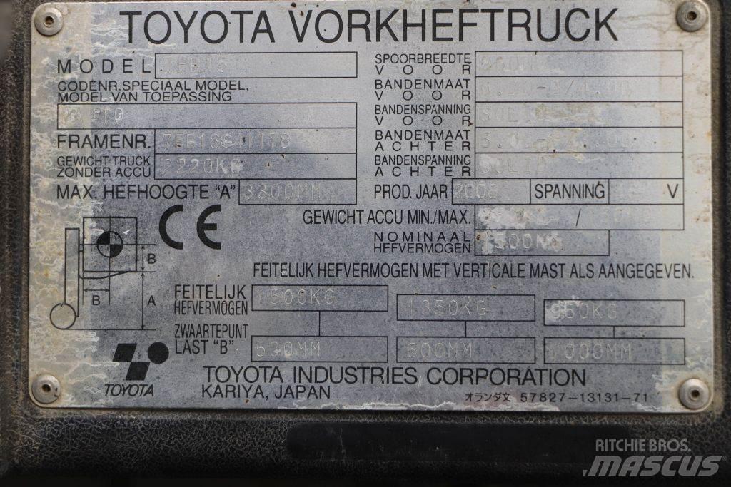 Toyota 7FB15 Carretillas de horquilla eléctrica