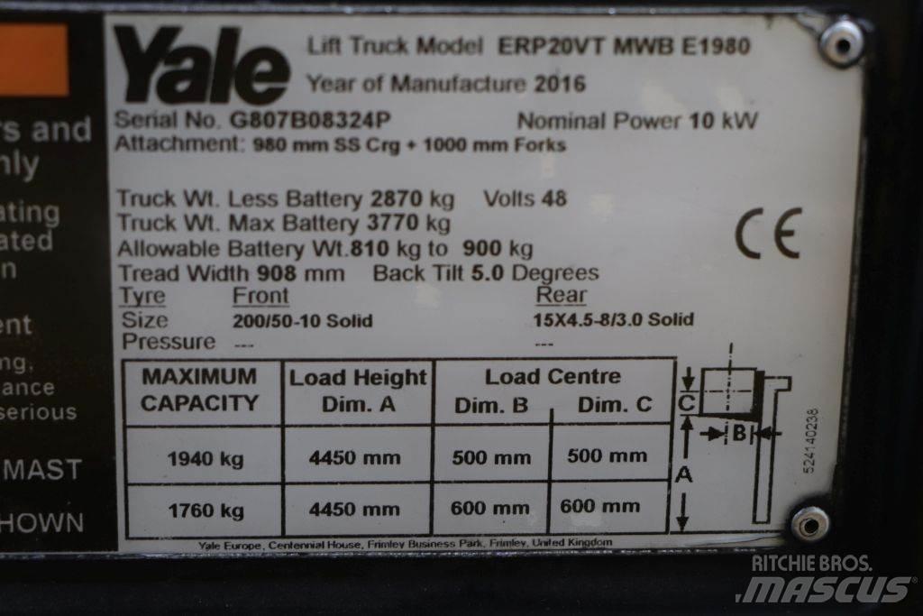 Yale ERP20VT Carretillas de horquilla eléctrica