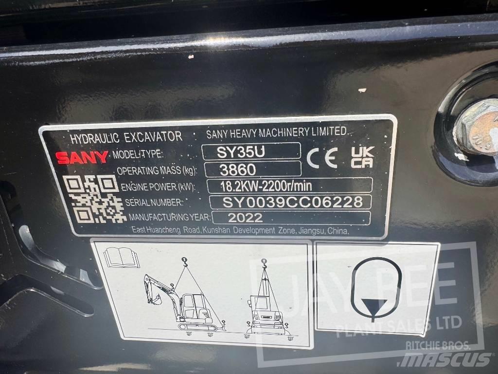 Sany SY 35 U Mini excavadoras < 7t