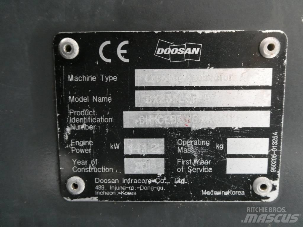 Doosan DX 235 LCR-5 Excavadoras de cadenas