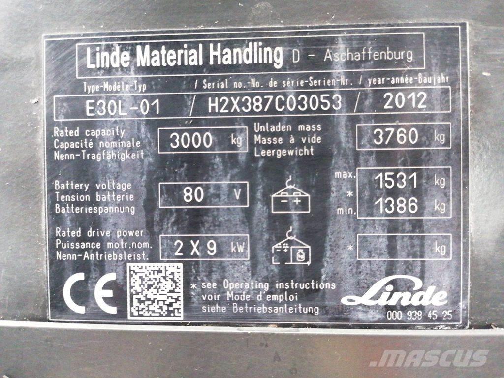 Linde E30L-01 Carretillas de horquilla eléctrica