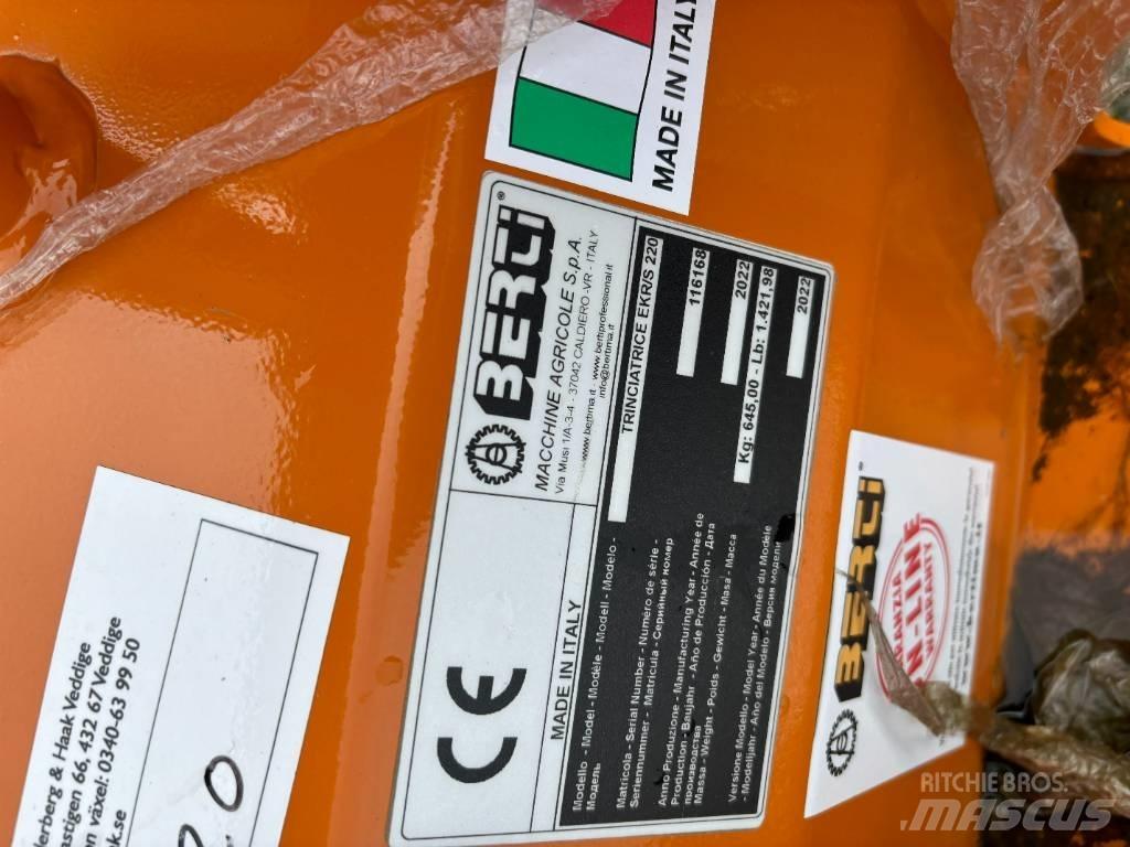 Berti EKR-S 220 Segadoras y cortadoras de hojas para pastos