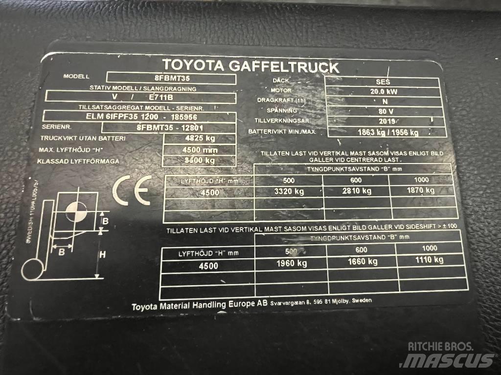 Toyota 8 FBMT 35 Carretillas de horquilla eléctrica
