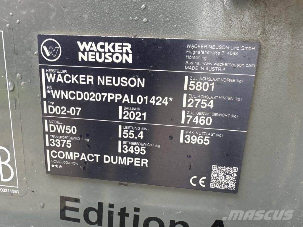Wacker Neuson DW50 Dúmpers de obra