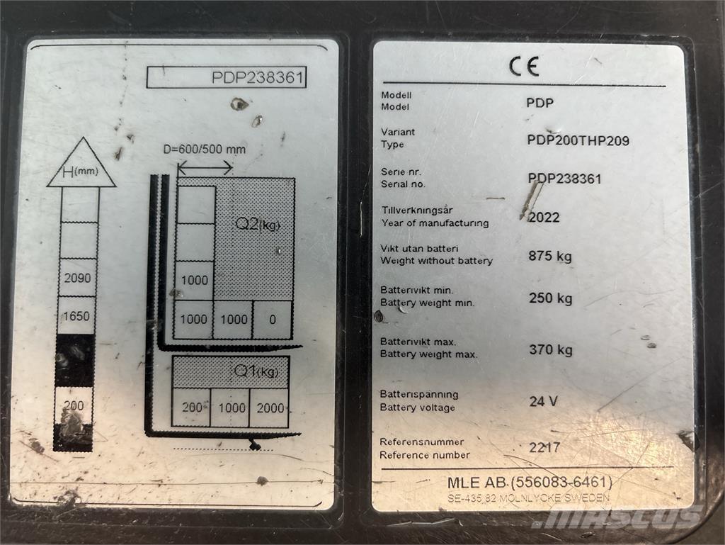 Atlet PDP200 Apiladores eléctricos autopropulsados
